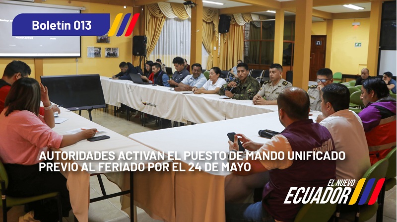 En Napo se activó el Puesto de Mando Unificado por el feriado del 24 de Mayo